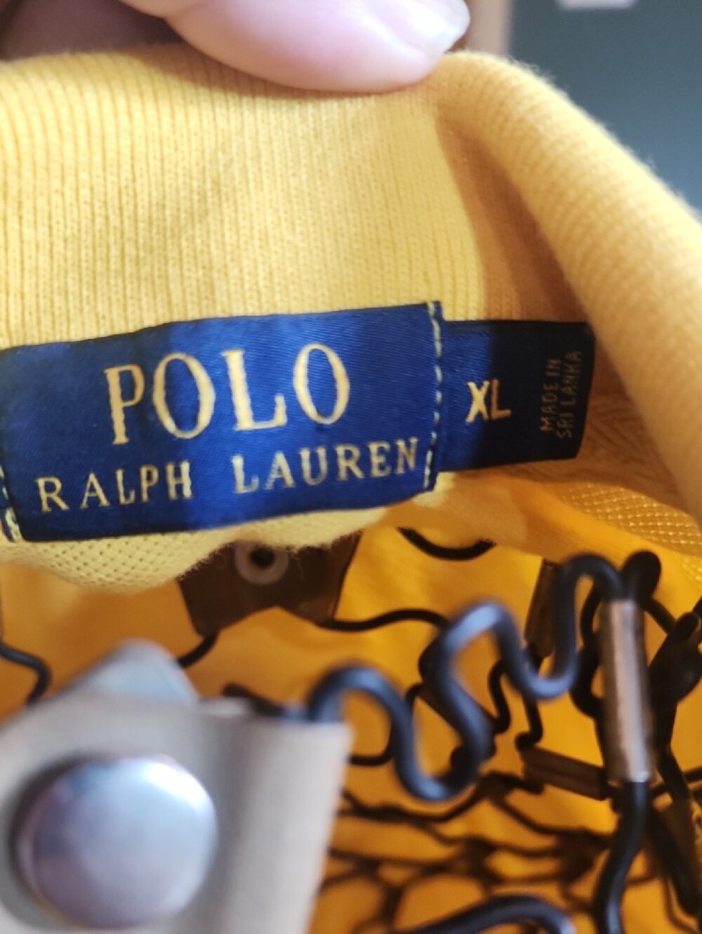 Polo by Ralph Lauren Yellow Polo with Navy Pony Embroidery - Picture 3 of 6